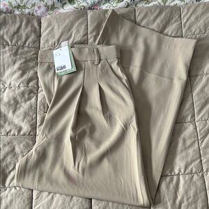 H&M Classic Beige Women's Wide Leg Trousers Pants - size 2